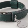 Small Leather Dog Collar Mulberry Green Small Classic Grain
