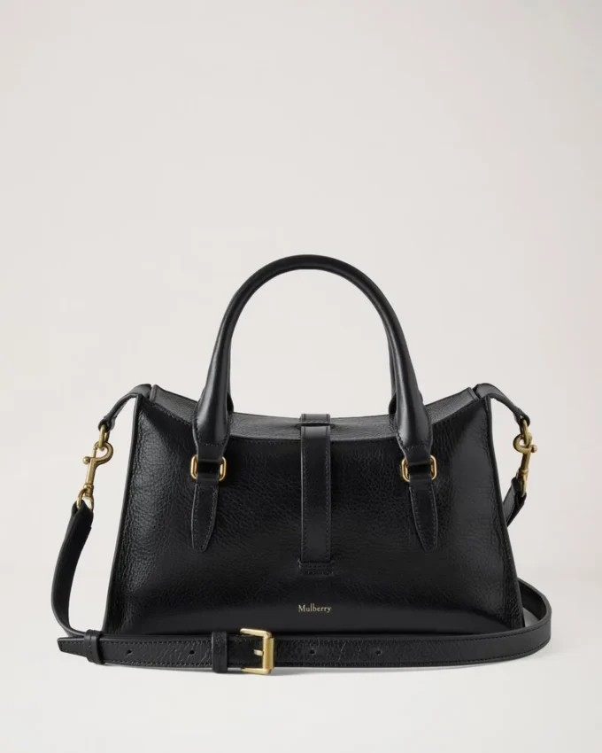 Small Roxanne Black High Shine Leather Roxanne