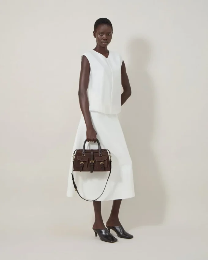 Small Roxanne Chocolate Suede Roxanne