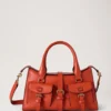 Small Roxanne Coral Orange Small Classic Grain the Occasionwear Edit
