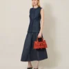 Small Roxanne Coral Orange Small Classic Grain the Occasionwear Edit