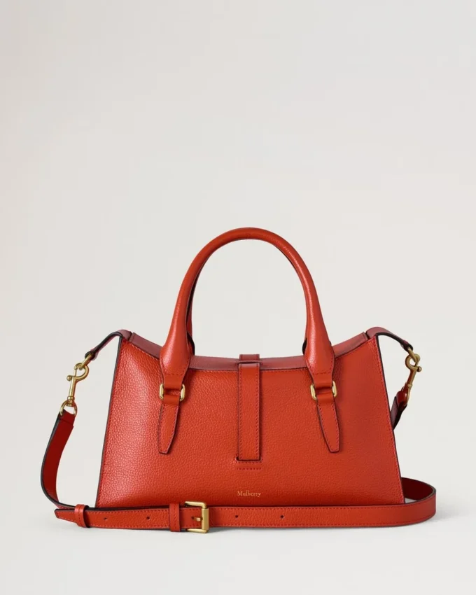 Small Roxanne Coral Orange Small Classic Grain the Occasionwear Edit