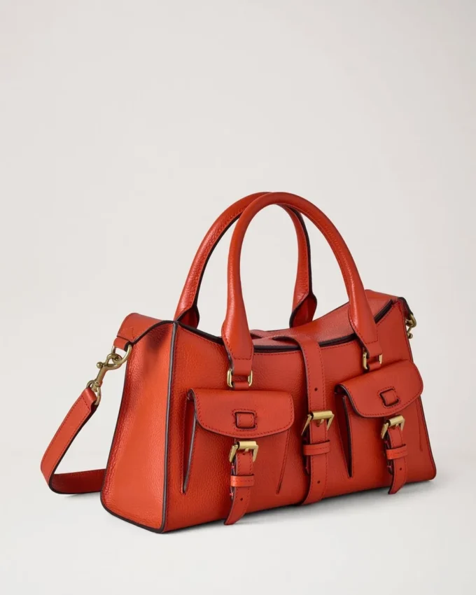 Small Roxanne Coral Orange Small Classic Grain the Occasionwear Edit