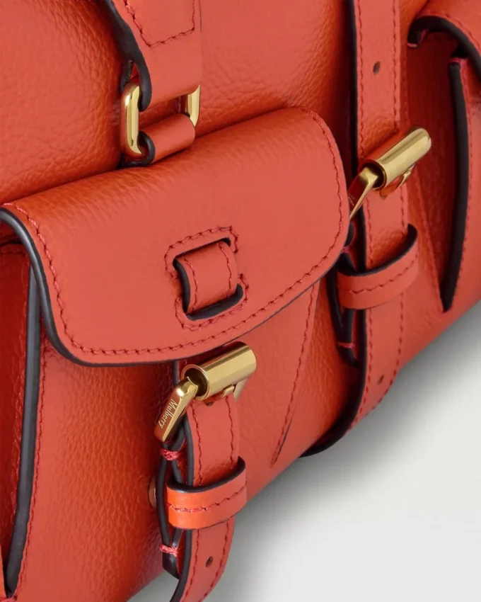 Small Roxanne Coral Orange Small Classic Grain the Occasionwear Edit