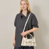 Small Roxanne Eggshell High Shine Leather Women