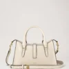 Small Roxanne Eggshell High Shine Leather Women