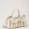 Small Roxanne Eggshell High Shine Leather Women