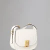 Small Sadie Satchel Pre-Loved White Goat Print Leather