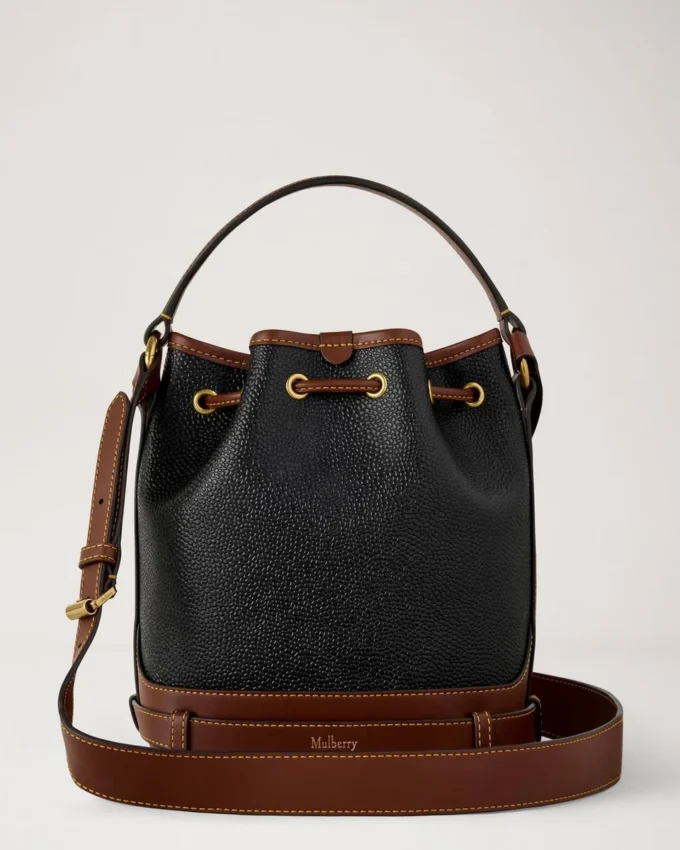 Small Scotchgrain Bucket Black & Cognac Bio-Based Scotchgrain