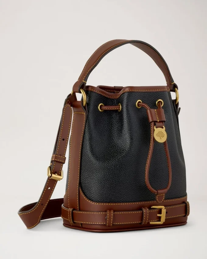 Small Scotchgrain Bucket Black & Cognac Bio-Based Scotchgrain