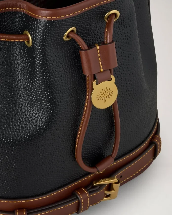 Small Scotchgrain Bucket Black & Cognac Bio-Based Scotchgrain