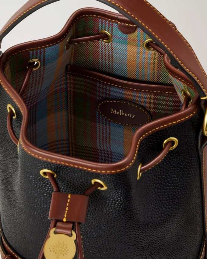 Small Scotchgrain Bucket Black & Cognac Bio-Based Scotchgrain