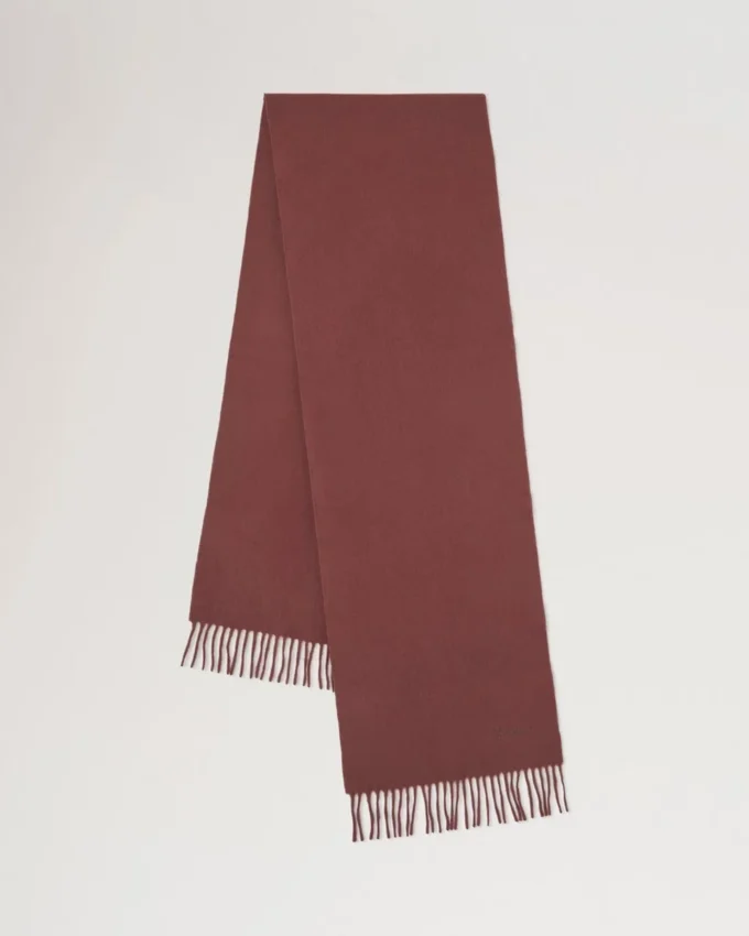 Small Solid Merino Wool Scarf Bright Oak Merino Wool