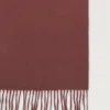 Small Solid Merino Wool Scarf Bright Oak Merino Wool