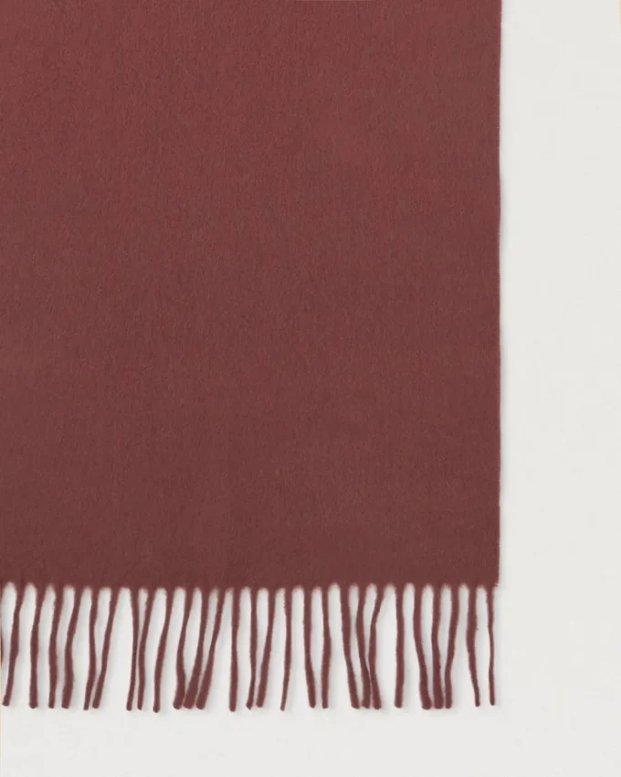 Small Solid Merino Wool Scarf Bright Oak Merino Wool