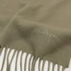 Small Solid Merino Wool Scarf Linen Green Merino Wool
