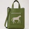 Small Tote – Chalk Horse Fern & Chalk Heavy Grain