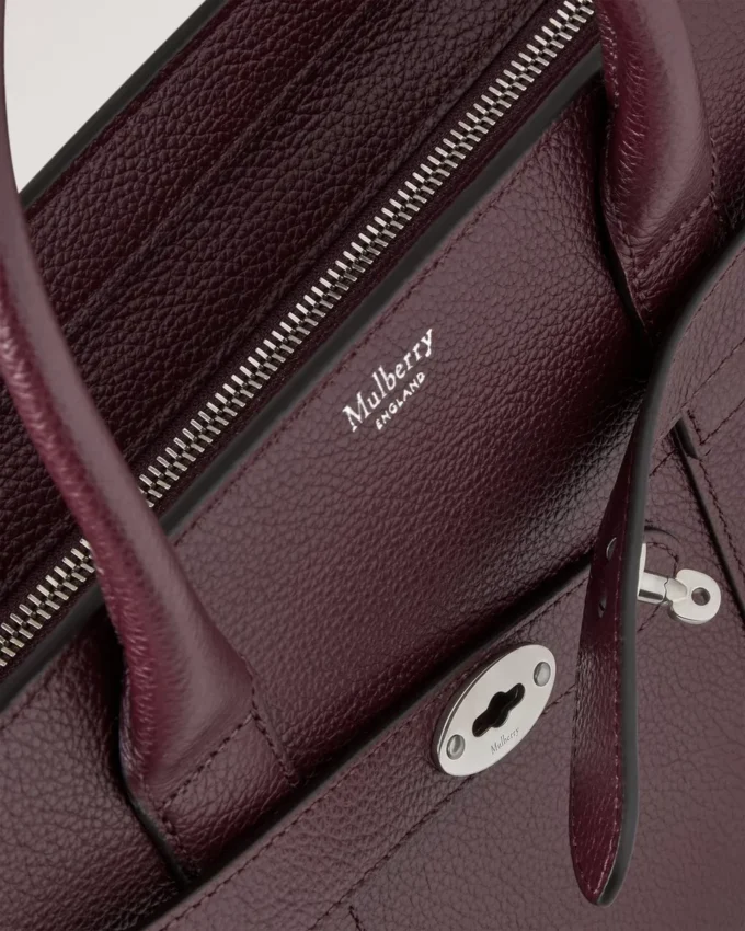 Small Zipped Bayswater Black Cherry Small Classic Grain