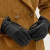 Soft Nappa Gloves Black Smooth Nappa Scarves & Hats