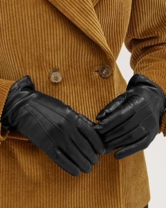 Soft Nappa Gloves Black Smooth Nappa Scarves & Hats