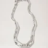 Softie Chunky Necklace Silver Plated Brass Women