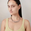 Softie Chunky Necklace Silver Plated Brass Women