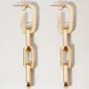 Softie Dropped Earrings Gold Plated Brass Women
