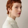 Softie Dropped Earrings Gold Plated Brass Women