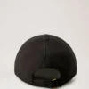 Solid Baseball Cap Black Organic Cotton Women