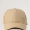 Solid Baseball Cap Cashmere Taupe Cotton Men