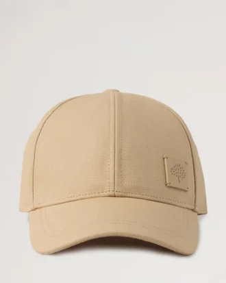 Solid Baseball Cap Cashmere Taupe Cotton Men