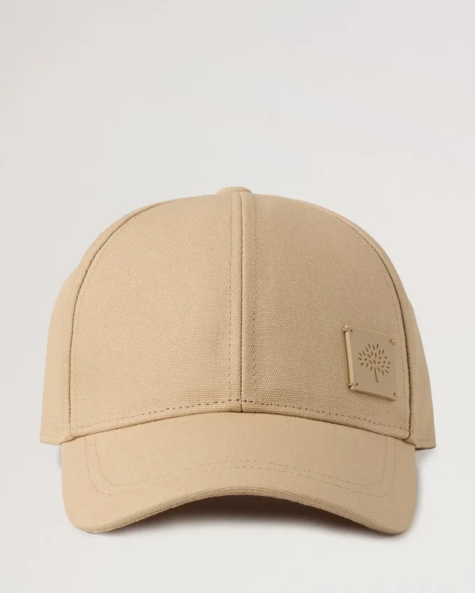 Solid Baseball Cap Cashmere Taupe Cotton Men