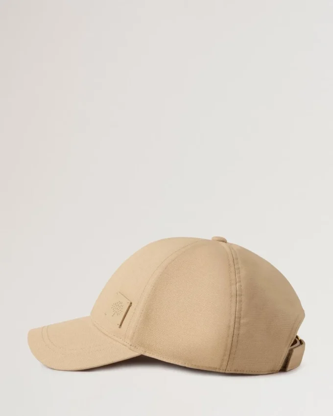 Solid Baseball Cap Cashmere Taupe Cotton Men