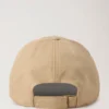Solid Baseball Cap Cashmere Taupe Cotton Men