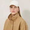 Solid Baseball Cap Ecru Cotton Men