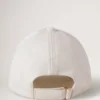 Solid Baseball Cap Ecru Cotton Men