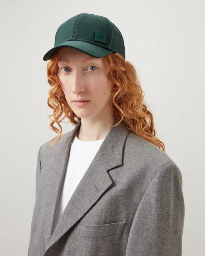 Solid Baseball Cap Mulberry Green Cotton Men