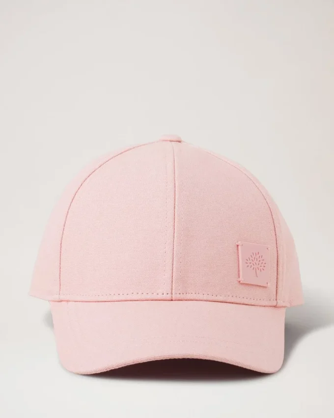 Solid Baseball Cap Powder Rose Organic Cotton Women