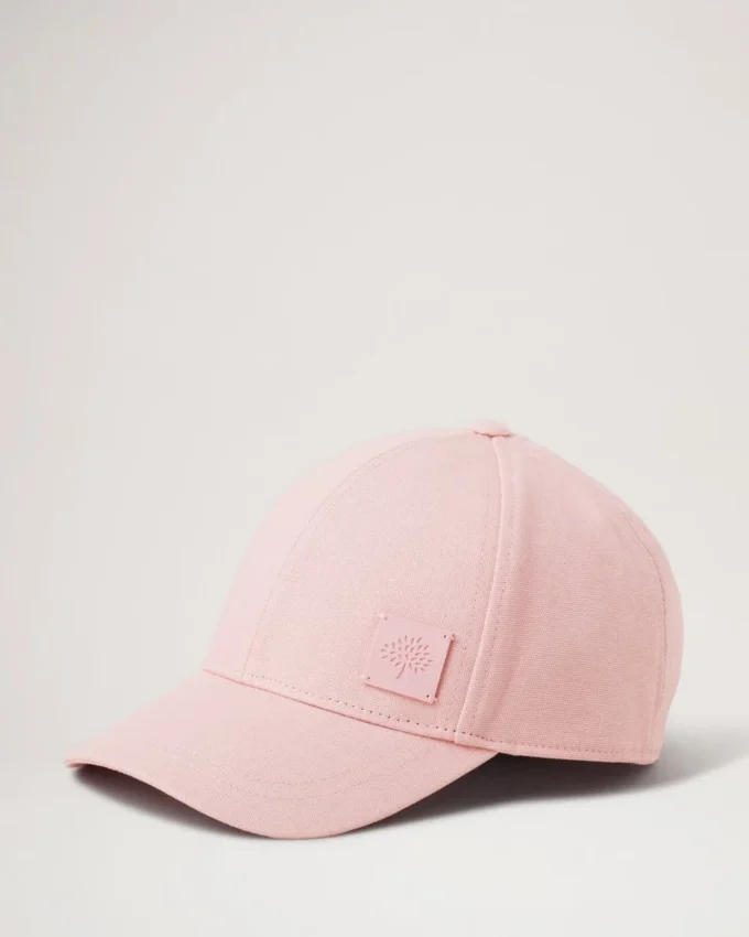 Solid Baseball Cap Powder Rose Organic Cotton Women