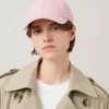 Solid Baseball Cap Powder Rose Organic Cotton Women