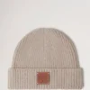 Solid Beanie Maple Mixed Material Men