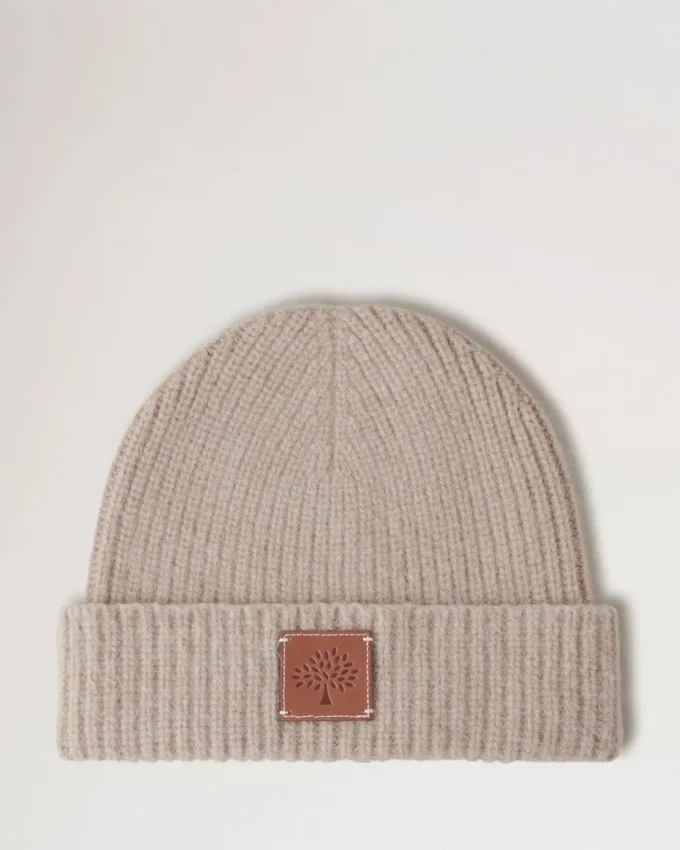 Solid Beanie Maple Mixed Material Men