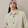 Solid Beanie Maple Mixed Material Men