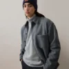Solid Beanie Navy Mixed Material Men