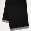 Solid Merino Wool Scarf Black Merino Wool Women