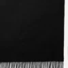 Solid Merino Wool Scarf Black Merino Wool Women