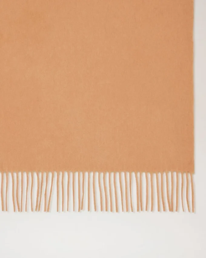 Solid Merino Wool Scarf Camel Merino Wool Women
