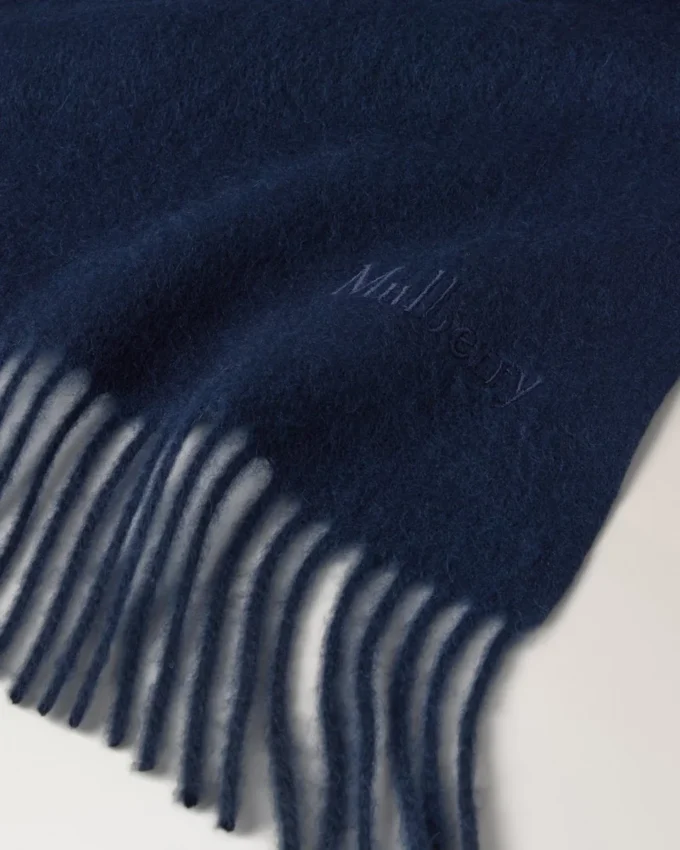 Solid Merino Wool Scarf Night Sky Merino Wool Women
