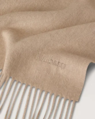 Solid Merino Wool Scarf Oat Merino Wool Women