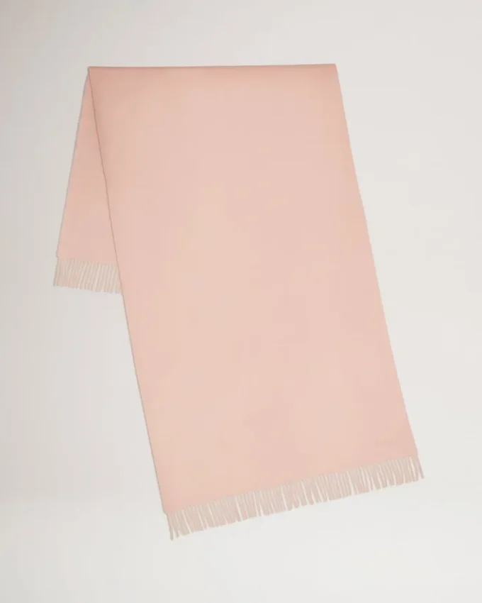 Solid Merino Wool Scarf Rosewater Merino Wool Women